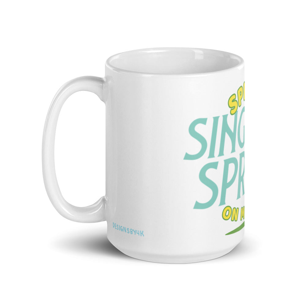 White glossy mug