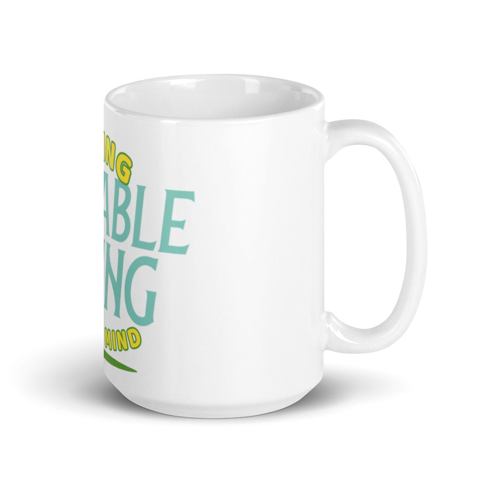 White glossy mug